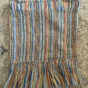 smocked multi-color skirt